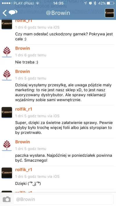 rolfik_r1 - Mirusy, muszę stanowczo pochwalić @Browin - zrobiłem wczoraj wpis, ze dos...