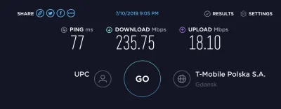 finio - Górny wrzeszcz here, mam to samo łącze z upc, 250Mbps