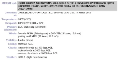 kon-jakub - METAR w momencie katastrofy.