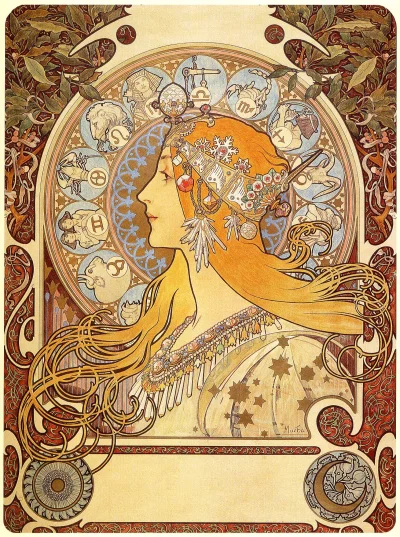 garmil - ALPHONSE MUCHA (1860-1939)

- czech, secesja
- przez pół życia mieszkał w...