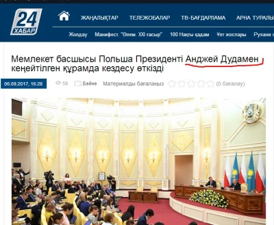 szurszur - Na kazachskich portalach prezydenta Dudę nazywają Анджей Дудамен czyli "An...