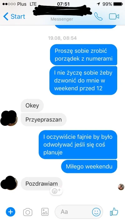 Kacorek - I najlepsze. Dzwoni do mnie dzień po umówionym terminie o 7 rano (sobota)