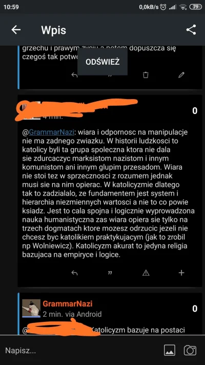 GrammarNazi - Katolicyzm to jedyna religia bazująca na empiryce i logice.

#bekazkato...