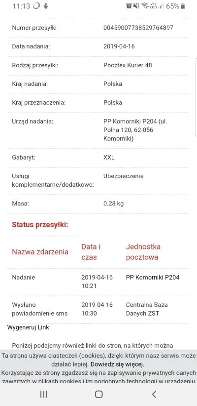 TonyNawalony - Dzisiaj paczunia zostala nadana. 10/10 wystarczylo 3 razy podjechac po...