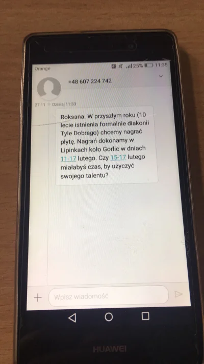 Rosemary345 - Mirki, na telefon służbowy dostałam taką wiadomość, śpiewam tylko pod p...