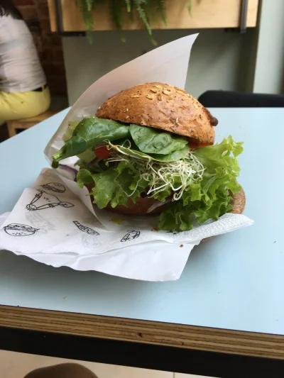 Anderande - Całkiem zjadliwy ten #vegan #burger w Krowarzywa w #krakow ( ͡º ͜ʖ͡º)