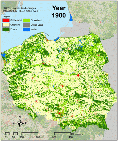 B.....a - Lesistość Polski 1900 - 2010 
#mapy #mapporn #las #gif #polska #geografia