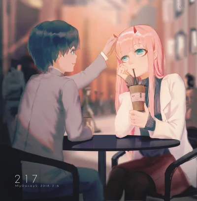 bakayarou - #randomanimeshit #darlinginthefranxx #hiro #zerotwo #rajstopyanime #anime...