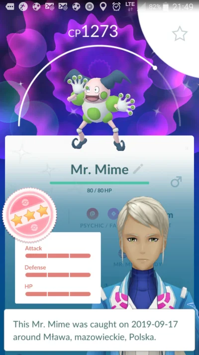 KrwawyBaron - #pokemongo xD. Szkoda ze Mr. Mime to straszny sciek