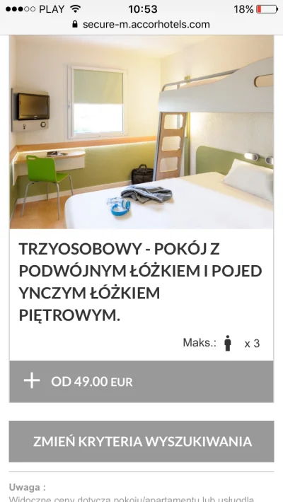 analogowy_dzik - @geuze: są nawet pokoje 3 osobowe po 49 EUR więc coś ci się #!$%@?ło...