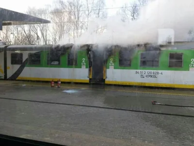 Tragu - Zjarał się pociąg w Zielonce XD 
#kolejemazowieckie