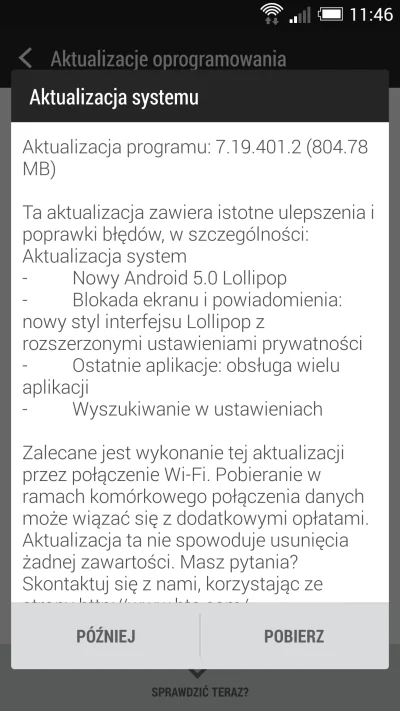 MarSlayer - Pojawiła się aktualizacja do Lollipopa dla HTC One M7.
#htc #android