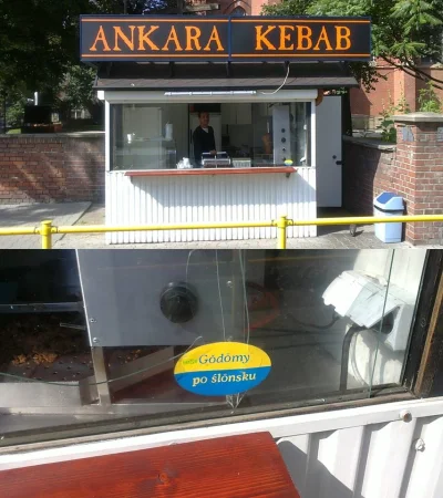szyszyszynka - Ślōnski suchar na dzisiej opublikował zdjęcie budki z kebabem w Bytomi...