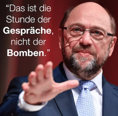 JanLaguna - > SPD candidate for German chancellorship Martin Schulz comments on US mi...
