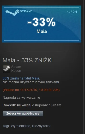 Mr_Swistak - wymienię;)
#steam #maia #ryneksteam #kupony