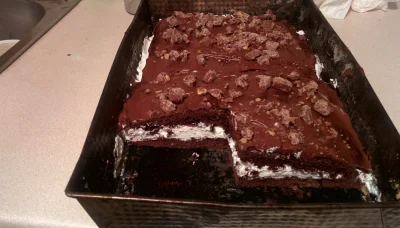 uysy - Z nudów :D. Można się częstować mirki :). Ciasto czekoladowe, z polewą czekola...