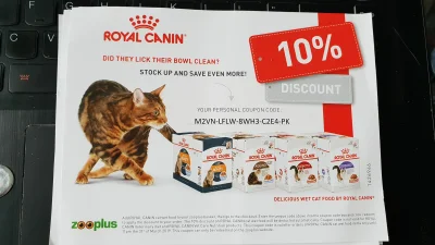 zwolus - W dobre ręce kupon -10% na Royal Canin dla kotów w zooplusie.
Kupon ważny d...