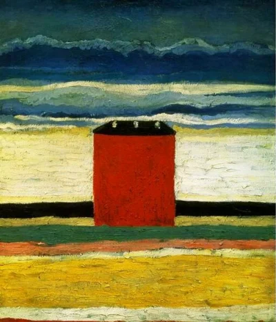 D.....a - Kazimierz Malewicz, Czerwony dom, 1932.

#sztuka #malarstwo #awangarda #s...