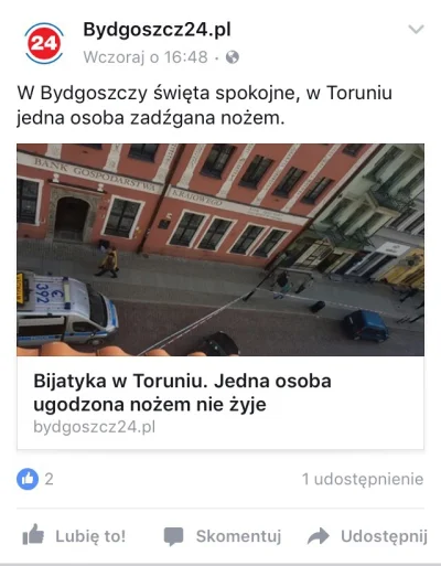 kubasruba - Kolejny wielki sukces Bydgoszczy :)
Nikt nie został zadźgany nożem w świę...
