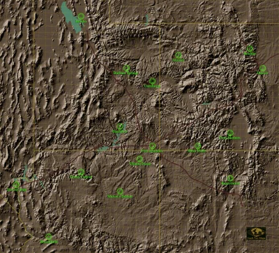 Sagez - Mapa przedstawiająca świat Fallout 3. Przygoda w Van Buren miała rozpocząć si...