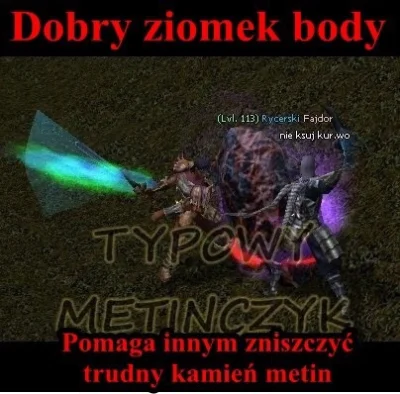 7aiLor - @CzerstwaBulka: polecam fanpage na fb typowy metinczyk xD