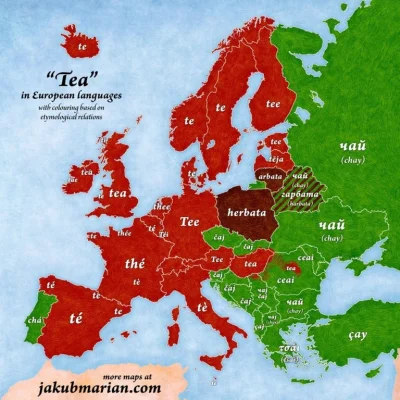bitcoholic - Herbata w językach europejskich. Geneza naszej nazwy tego zacnego napoju...