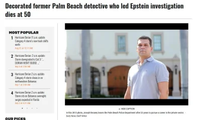 bayonetta112 - Detektyw, który prowadził sprawę Epsteina zmarł w wieku 50 lat

#wyd...