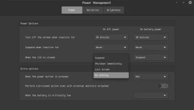 passage - @bauwan: w Power management systemu masz opcję co zrobić po zamknięciu klap...