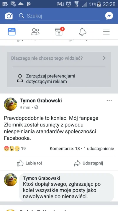 kamok - Co tu się #!$%@?? Kto szkaluje złomnika i czemu Facebook usuwa fanpage działa...