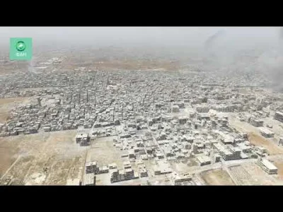 60groszyzawpis - Widok z drona na kontrolowane przez ISIS Jarmuk w południowym Damasz...