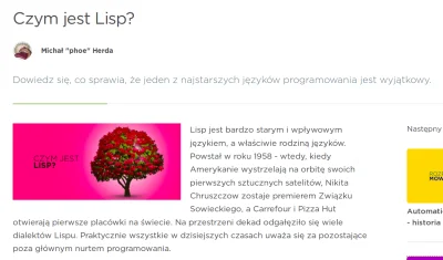 phoe - Mireczki, pochwalę się artykułem o Lispie, który popełniłem niedawno i który z...
