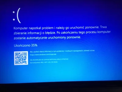 Berkel_88 - Ostatnio na laptopie wyskoczył mi " blue screen " tylko w nowszej wersji ...