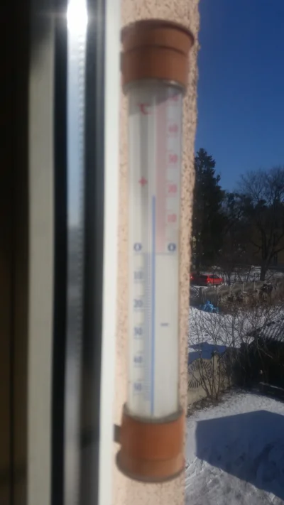 pcela - Troszkę przygrzało słoneczko. Termometr pokazuje +20°C.
W rzeczywistości jest...