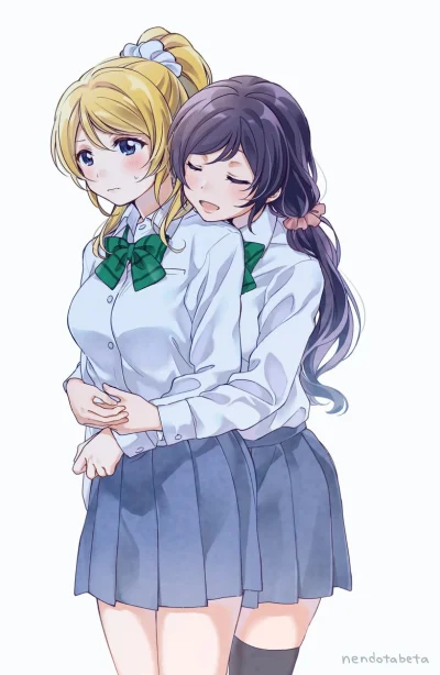 l.....f - #randomanimeshit #lovelive #eliayase #nozomitoujou #schoolgirl #yuri #zakol...