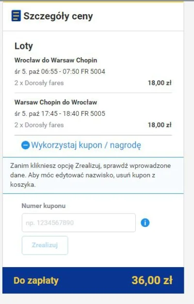 Klekoter - @Gusik: tutaj też nie mam, a to jest ostatni krok płatności, gdzie muszę p...