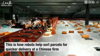 Mesk - Setki robotów w chińskiej firmie kurierskiej sortuje 200000 paczek dziennie
F...