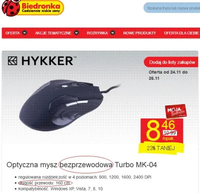 maxatop - Biedronka ma świetną promocje na black friday, bezprzewodowa myszka za ok 9...