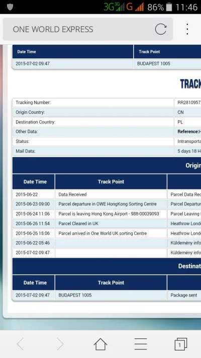 l.....l - Mirki, długo to będzie szło jeszcze? Ta Hungary Post jakaś lipna.. Najpierw...