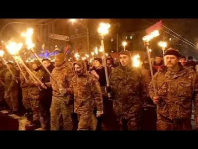 r.....K - Marsz Skrajnie Prawicowych Ukraincow na czesc urodzin nacjonalistycznego bo...