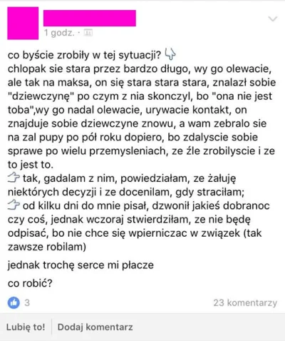 karolkamyk - Post z forum dla kobiet na fb. Dawno nie widziałem tak solidnej #logikar...