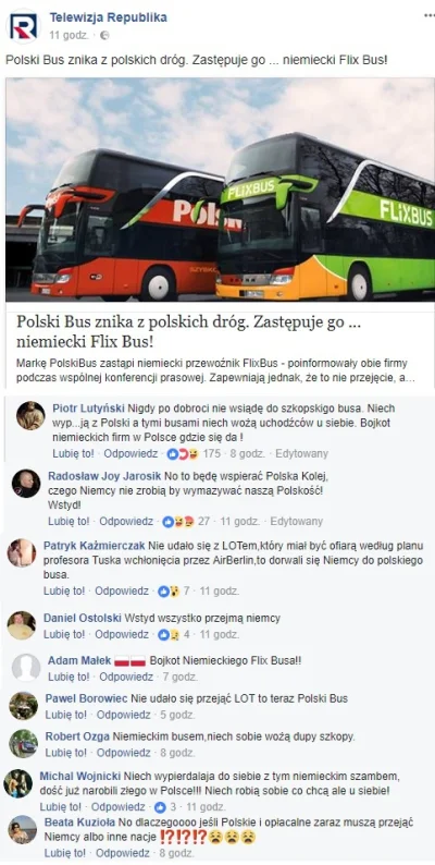 saakaszi - Tv Republika: Polski Bus znika z polskich dróg. Zastępuje go ... niemiecki...