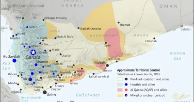 R.....7 - Yemen War Map - 2018.

Link:https://twitter.com/StrategicNews1/status/949...