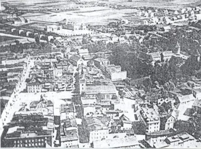 xvovx - Bytów - widok na miasto z lotu ptaka, około 1934 roku.
#starezdjecia #bytow ...
