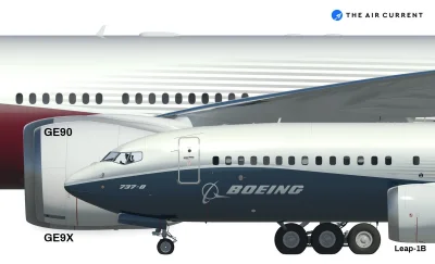 umowionyznaksygnal - Porównanie silników GE90 i GE9X z kadłubem 737 MAX ( ͡° ͜ʖ ͡°)
...