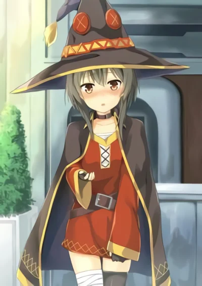 b.....6 - #randomanimeshit #anime #konosuba #megumin #brownhair #shorthair #redeyesal...