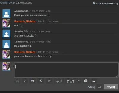 Usmiech_Niebios - A tu groźby na PW, pamiętam jak dziś że nie mogłem zasnąć ze śmiech...