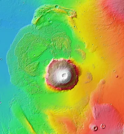 nicniezgrublem - Mapa topograficzna okolic wulkanu (koloryzowana ( ͡° ͜ʖ ͡°) )