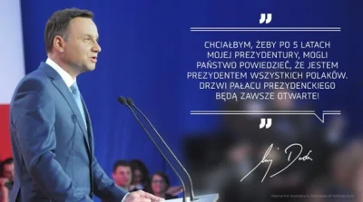 PabloFBK - (✌ ﾟ ∀ ﾟ)☞ Prezydent widać chęci miał kiedyś bardzo szczere jednak Polakow...