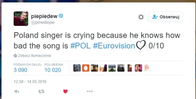 p.....a - #pewdiepie #eurowizja #twitter

jaki ból dupy w komentarzach xD
https://...
