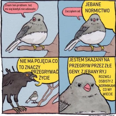 h.....3 - Jak nazywa sie meme z gołębiem i krukiem?

#humorobrazkowy